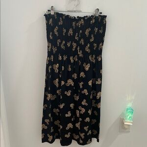 Disney Black and Gold Patterned Midi Skirt